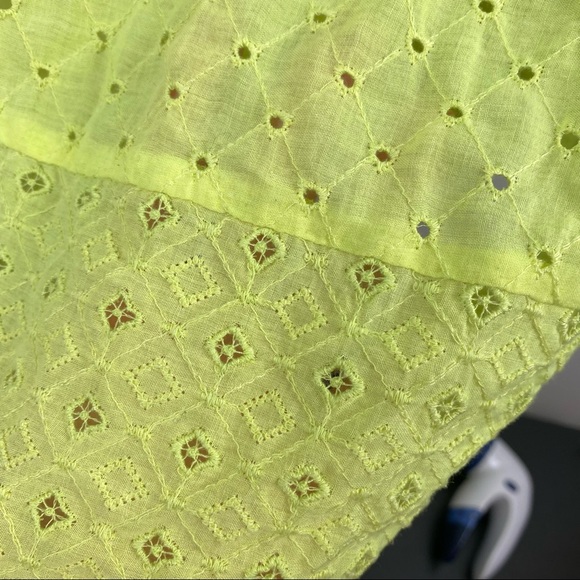 American Eagle Neon Eyelet Cutout Cotton Dress Y2K 2000s - Picture 9 of 9